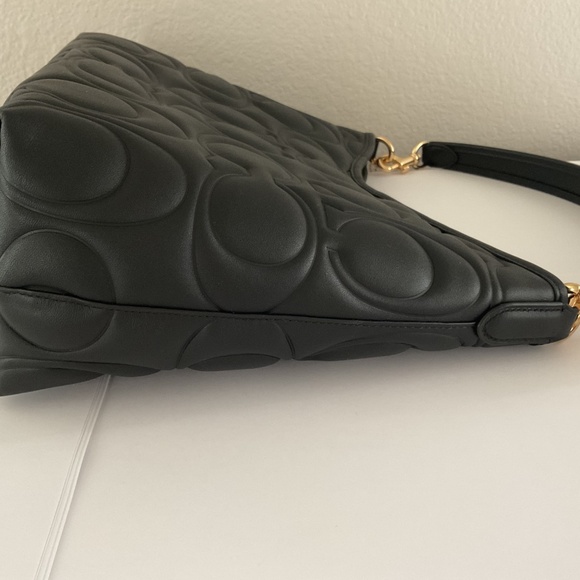 Coach Laurel Shoulder and Crossbody Bag in Signature Leather (embossed black) - Picture 4 of 7